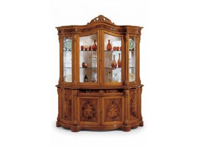 Vetrina XXL in vetro, legno massello, credenza vetrina, mobili italiani, armadi.