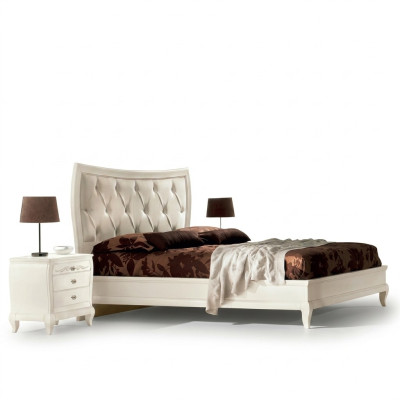 Letto Camera da letto Set Letto 2x Comodino Legno Mobili Classici Italiani 3pz