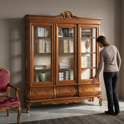 Vetrina Armadio Libreria Madia Mobili Classici Italiani Scaffali Legno