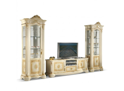 Soggiorno 2x Vetrina Composizione mobile Portaoggetti Design tv Set di 3 pezzi Armadio Nuovo