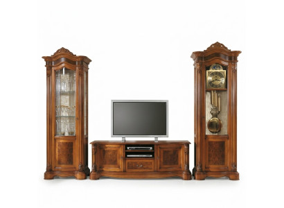 Soggiorno vetrina rtv parete attrezzata mobili design tv Art déco set vetrine armadio.