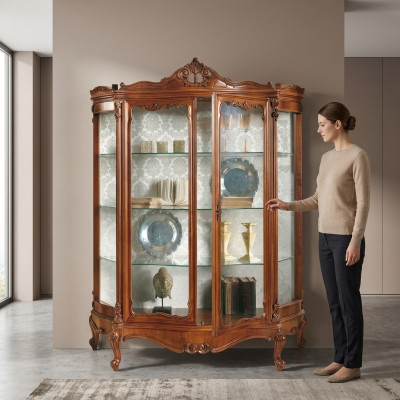 Vetrina in vetro credenza mobile mobile in legno armadio xxl vetrine lusso armadio in legno