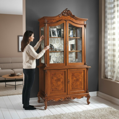 Vetrina Mobili di lusso italiani Vetrine Madie Armadio Vetro Design Armadi