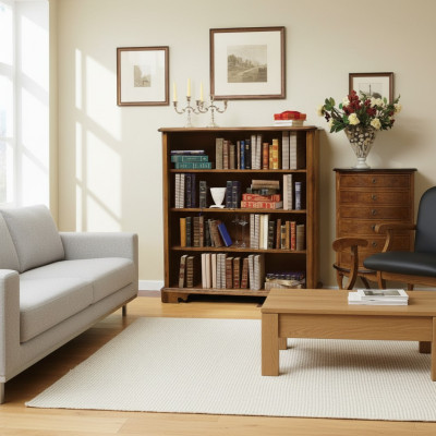 Vetrina soggiorno armadio libreria credenza mobili classici scaffali in legno