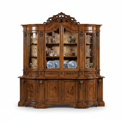 Vetrine in legno massiccio con armadietto in vetro in vero legno mobile da soggiorno credenza