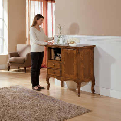 Comò classico in legno con cassetti Mobili Consolle Armadi Mobili italiani Marrone