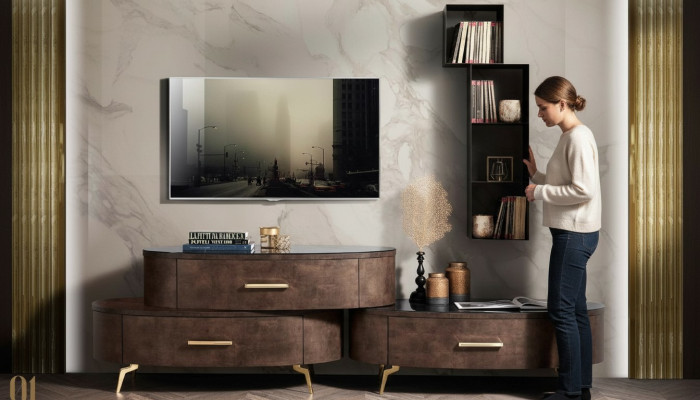 rtv televisore Armadio Tavolo Soggiorno Comò Mobile porta TV in stile moderno in legno.
