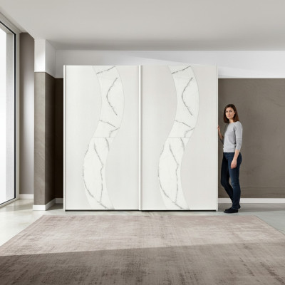 Armadio guardaroba con ante scorrevoli Armadio da camera in legno Design moderno