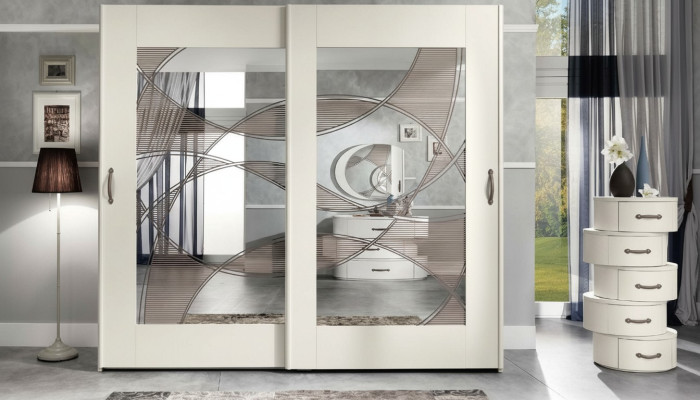 Armadio guardaroba di lusso con ante scorrevoli Armadio camera da letto  Armadi in legno Moderno