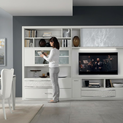 Mobiletto TV a parete in legno design moderno NUOVO