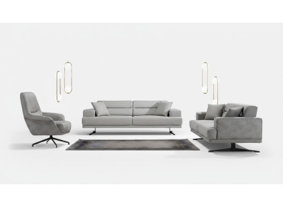 Divano componibile 3 + 1 + 1 in pelle design divano poltrona set di divani.