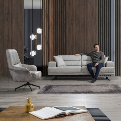 Sofà set 3 + 1 posti imbottiti poltrona divano poltrona divani cuscini design moderno