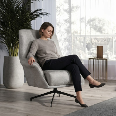 Poltrona Design Divano Sofa Relax In Pelle Lounge Club Posto A Sedere Di Lusso Sedile Grigio Moderno