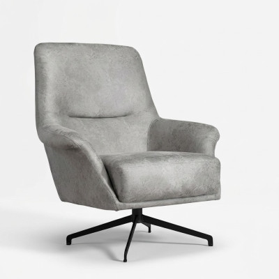 Poltrona Design Divano Sofa Relax In Pelle Lounge Club Posto A Sedere Di Lusso Sedile Grigio Moderno