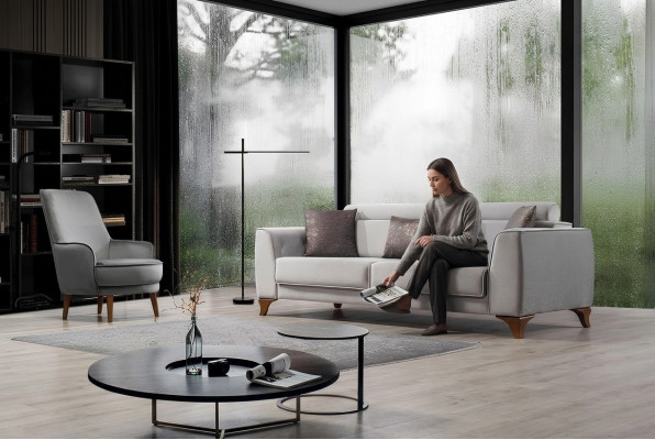 Set di divani Divano 3+1 Set di divani Design Divani Divano Barocco Poltrona imbottita