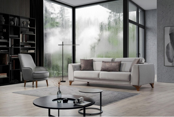 Set di divani Divano 3+1 Set di divani Design Divani Divano Barocco Poltrona imbottita
