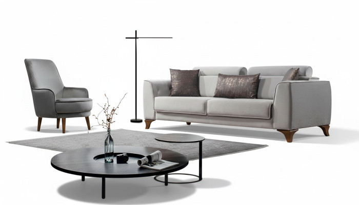 Set di divani Divano 3+1 Set di divani Design Divani Divano Barocco Poltrona imbottita