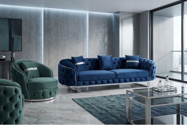 Sofà set 3+1 posti, divano di design Sofas Sofa Couch design di lusso.