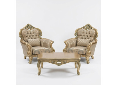 Poltrona poltrona design Divano imbottito Barocco Chesterfield Tessuto Soggiorno Nuovo
