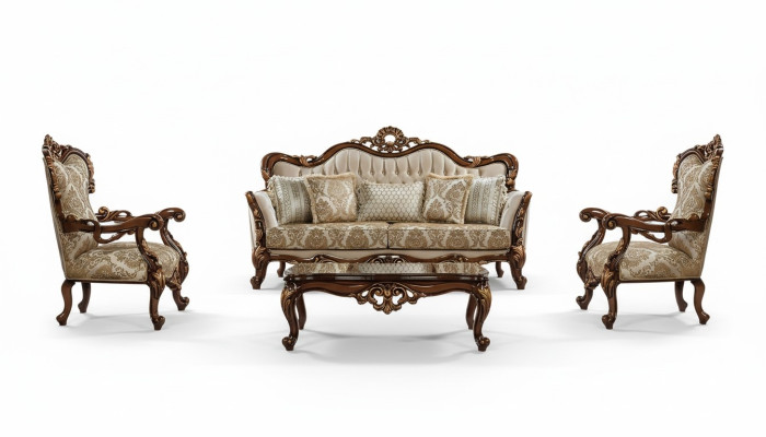 Divano 3 posti + poltrona divano Sofa divani Stoff Garnitur Gruppe Set Salotto