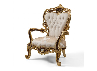 Poltrona poltrona di lusso design divano divano Chesterfield in tessuto oro nuovo