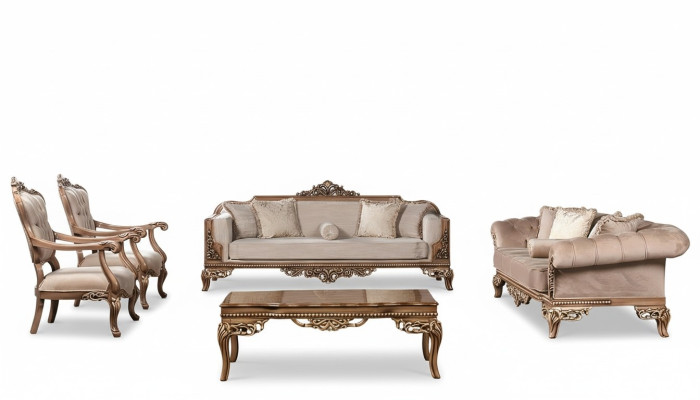 Set di divani 3+3+1+1 divano tavolino Chesterfield poltrona set di lusso 5 pezzi
