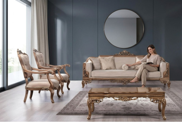 Poltrona poltrona da salotto lussuoso barocco design imbottito design posti a sedere nuovo