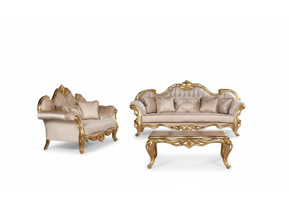 Set di divani di lusso 3+3 posti, tavolino, set di divani poltrona divani 2 pezzi.