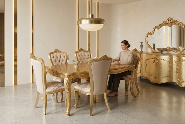 Sala da pranzo Tavolo da pranzo Sedia Gruppo di cibo Arredamento in legno Tavolo Tavoli Sedie Nuovo
