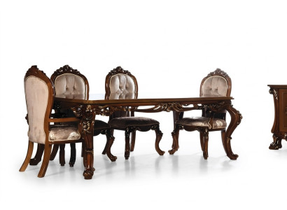 Tavolo Tavolo da pranzo Tavolo da pranzo Sala da pranzo Legno Tavoli Barocco Ess Lusso Mobili Nuovo