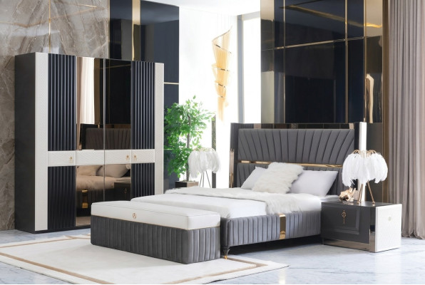 Struttura Letto Letti Legno Hotel Cornice Letto Grigia Mobili Letto Letti Matrimoniali Moderni