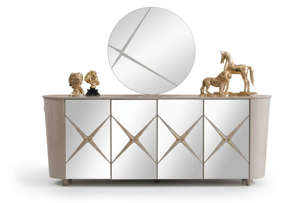 Comò di stile italiano Comò d'oro Sideboard in legno massello Mobili Comò