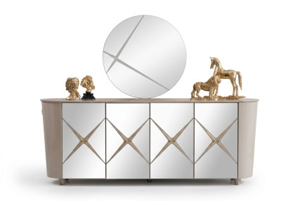 Comò di stile italiano Comò d'oro Sideboard in legno massello Mobili Comò