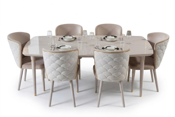 Tavolo da pranzo Tavolo Tavoli Moderno Legno Cena Sala da pranzo Design Stile italiano Nuovo