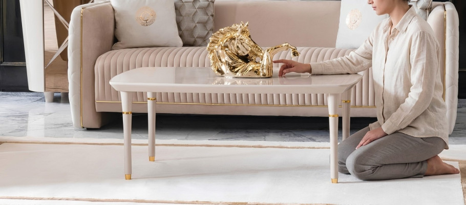 Tavoli Mobili Tavolo di lusso Tavolino in legno moderno Tavolino da divano Design Soggiorno