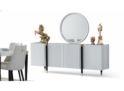 Comò Specchio Comodini Console Mobili Stile Italiano Set di divani 2 pezzi