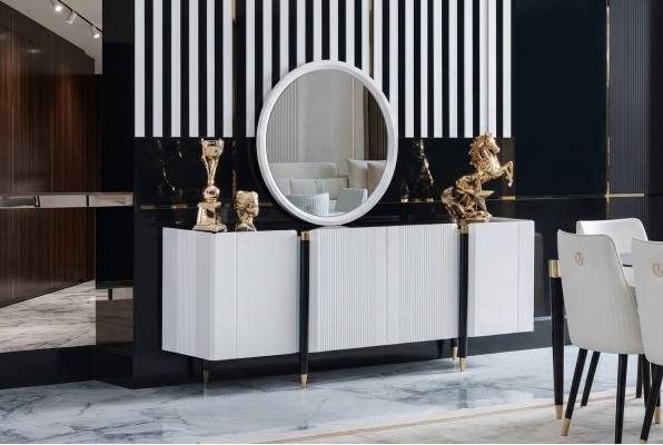 Mobiletto scaffale consolle mobile credenza stile italiano cassettiera armadio di lusso