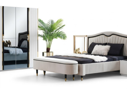Sgabello Imbottito Design Tessile Relax Lusso Poggiapiedi Divano Panca Stoffa