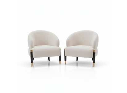 2 poltrone imbottite in tessuto per ristorante, nuovo set di sedie da pranzo design.