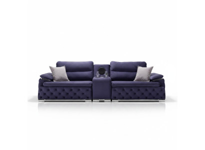 Chesterfield Divani Divani Imbottitura 4 Posti Lilla Design xxl Big Sofa Divano