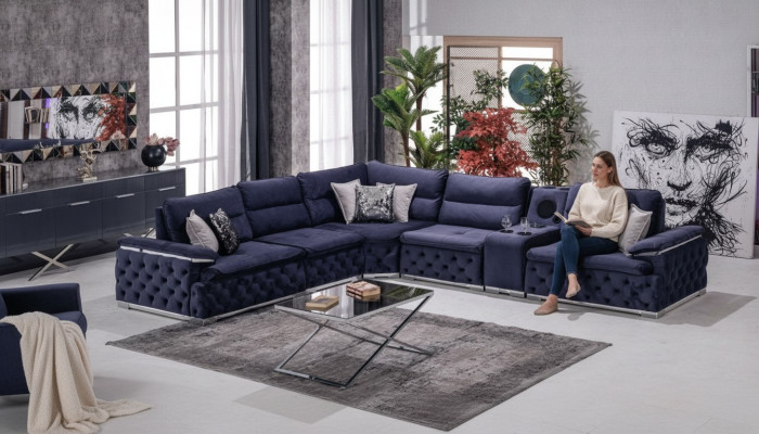 Divano angolare a L Chesterfield design italiano divano design mobili italiani
