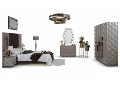 Camera da letto Letto Comodino Armadio Comò Specchio Set da 6 pezzi