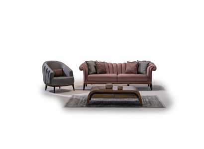 Set di divani 3 posti 311, divano design imbottito, divano moderno.