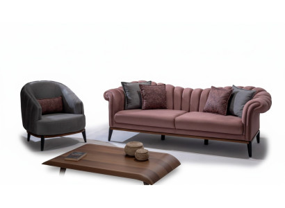 Divani di design Sofà Set di divani Divano a 3 posti + 1 posti Set di divani Imbottiti