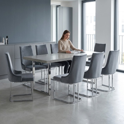 Sedie da pranzo Set da pranzo Set 8x sedia Set gruppo Chesterfield