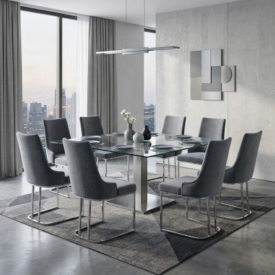 Sedie da pranzo Set da pranzo Set 8x sedia Set gruppo Chesterfield