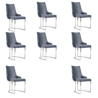 Sedie da pranzo Set da pranzo Set 8x sedia Set gruppo Chesterfield