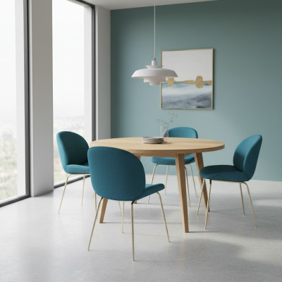 Sedie da pranzo imbottite 4x set di sedie gruppo assortimento design in stoffa