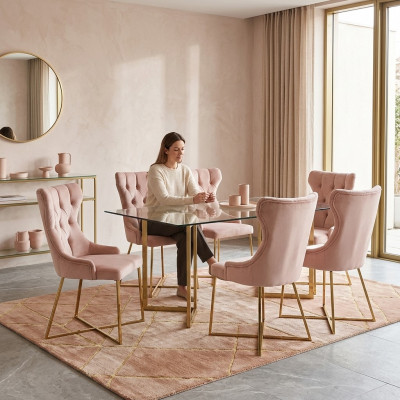 Lehn Stuhl Ristorante Industria 6x Sedie Design Set Sedie Imbottite Chesterfield