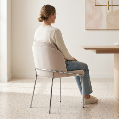 Sedia da pranzo Sedia da ufficio Sedia in legno design Sedia imbottita per soggiorno